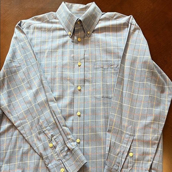 Orvis Other - Orvis Men's Button-Down Plaid Shirt in Light Blue Size L